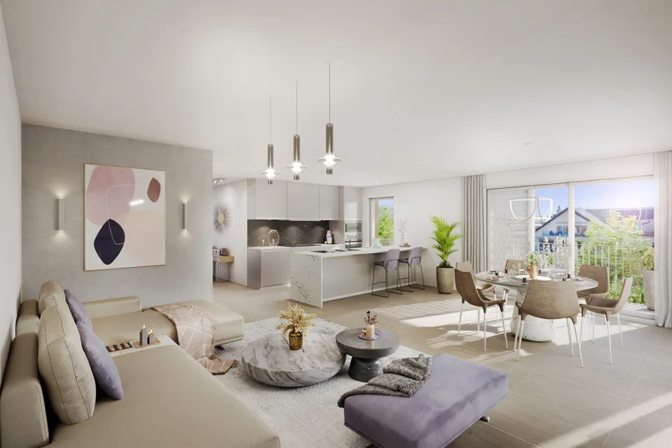 Zu verkaufen auf Plänen Wohnung 2,5 Zimmer (61 m2 PPE) im 1. Stock
