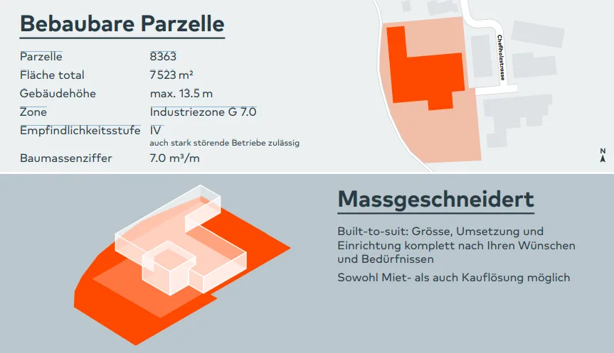 Votre terrain industriel à Wald ZH