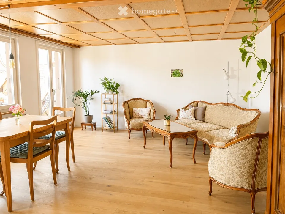 Grosszügige 4.5-Zimmer-Wohnung mit Balkon und Garten