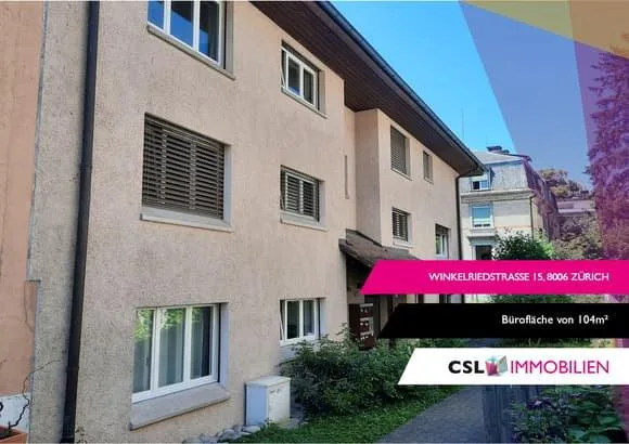 Funktionale Bürofläche/Studio/Praxis mit Gartensitzplatz im Kreis 6