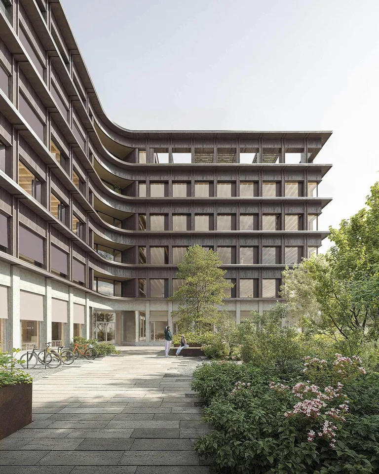 Architettura di ufficio ispiratrice al piano terra: Nexus combina sostenibilità e mondi di lavoro moderni
