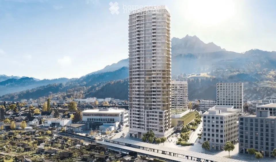 Appartement neuf de 3,5 pièces exclusif au 35e étage avec vue panoramique