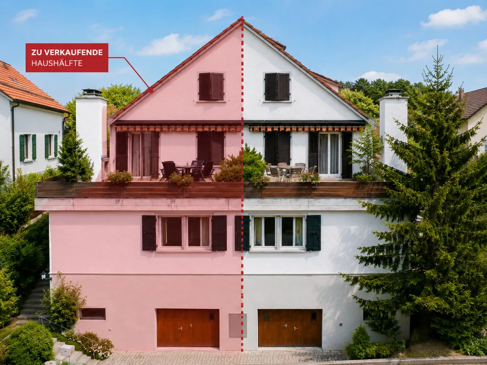 Doppeleinfamilienhaus mit Garten und Garage