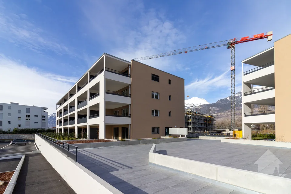 Appt 3.5 Zimmer mit 105 m2 Terrasse und Rasen