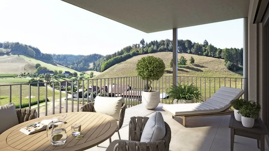 Appartamento di 4,5 locali in mansarda con galleria, balcone e loggia a Rodacher