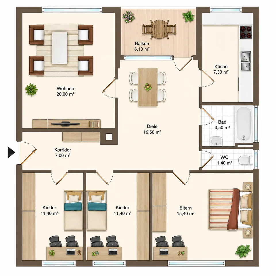 Helle 4.5-Zimmer-Wohnung mit Balkon in Kreuzlingen – frisch renoviert! – Foto 11 von 12