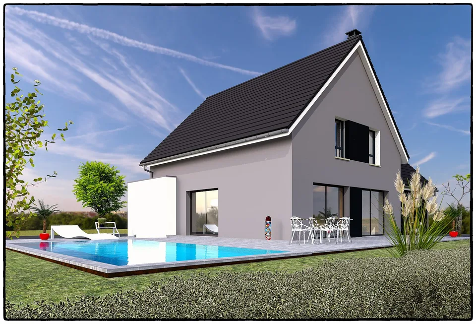 "Bau Projekt in Ranspach-le-bas, 10 min von EuroAirport mit toller Situation neben Feld"