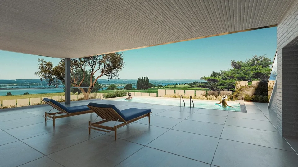 Exklusive luxuriöse Villa Neubau  an erhöhter  Lage mit See -  und Bergsicht"