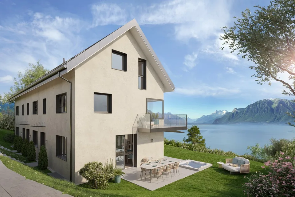 Vicino a Vevey, nuovo progetto di 3 ville con 5.5 locali - vista panoramica