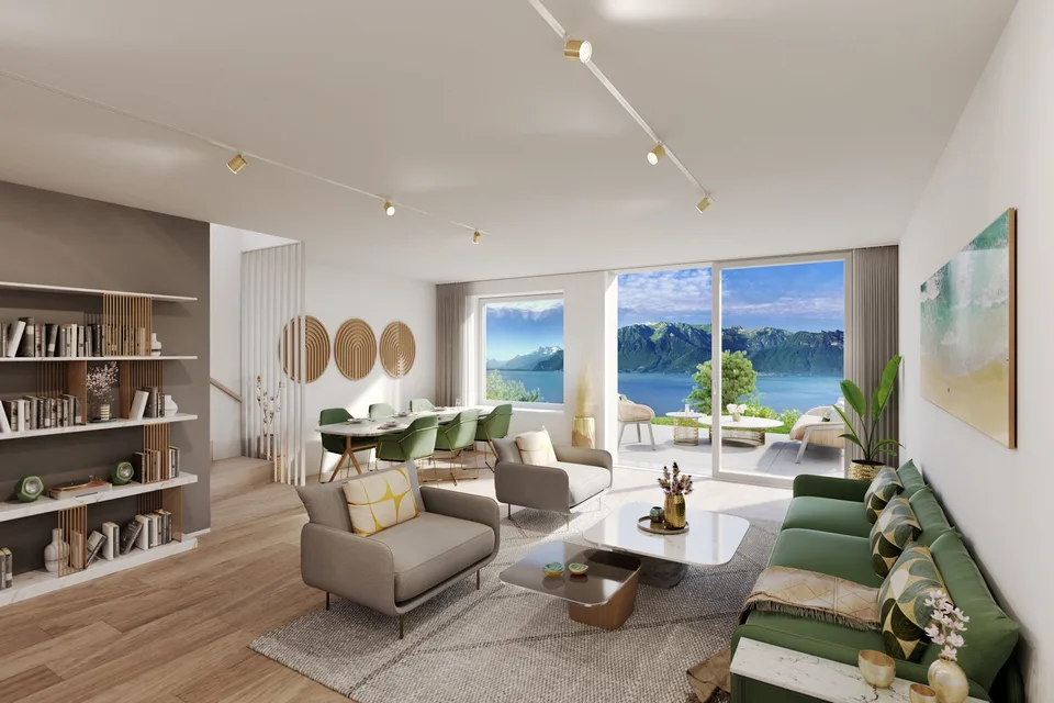 Vicino a Vevey, nuovo progetto di 3 ville con 5.5 locali - vista panoramica