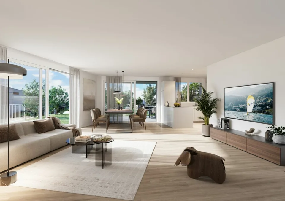 4.5 Zi. Gartenwohnung im Neubau MFH Ruediland