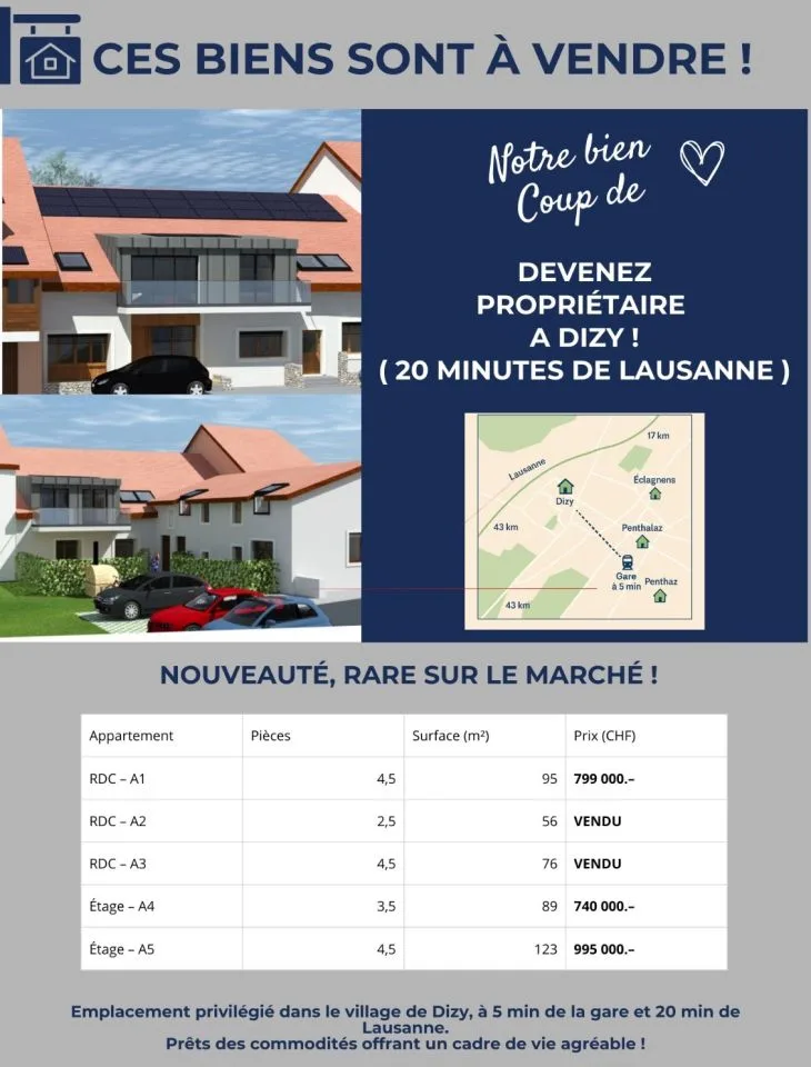 Appartements neufs à Dizy du 3.5 pièces au 4.5 pièces