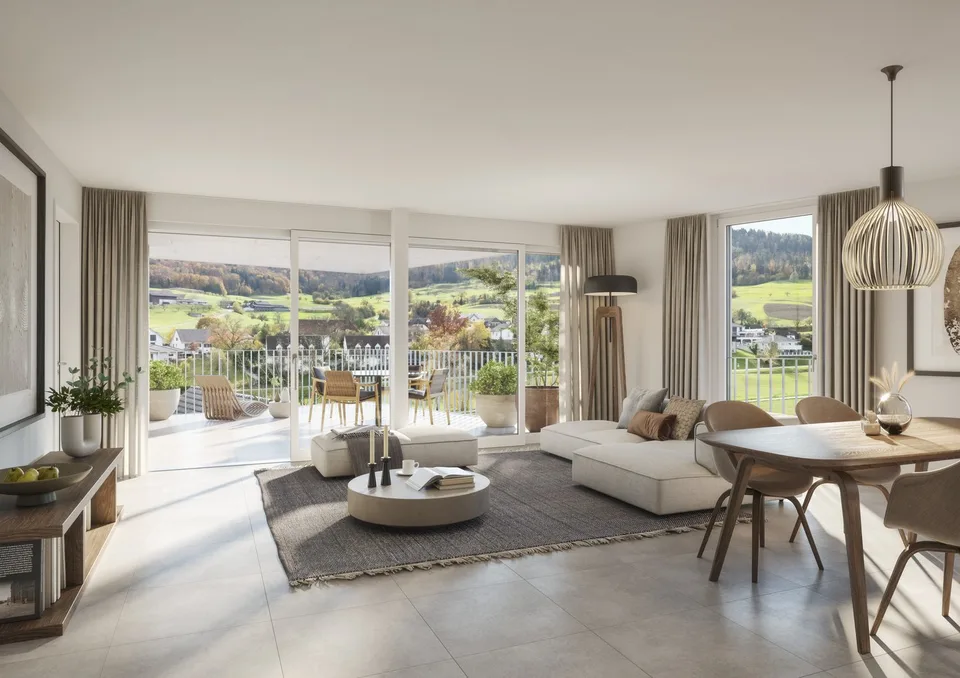 WOHNEN MIT WEITBLICK: Neubau 4.5-Zimmer-Wohnung in Wegenstetten