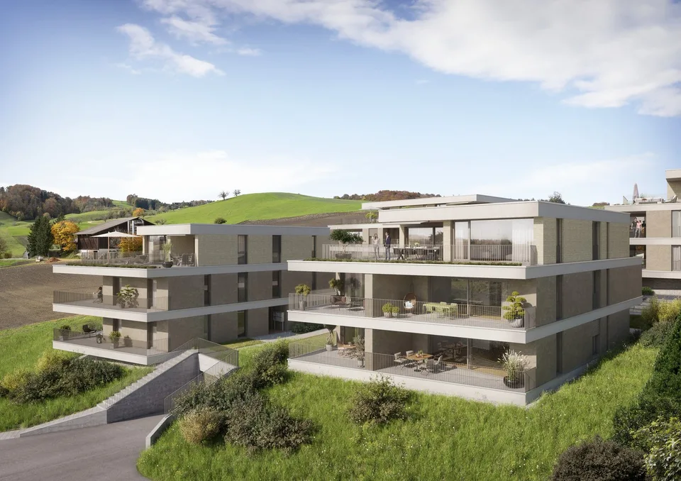 WOHNEN MIT WEITBLICK: Neubau 4.5-Zimmer-Wohnung in Wegenstetten