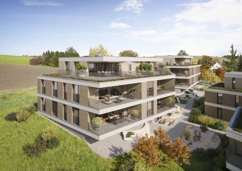 WOHNEN MIT WEITBLICK: Neubau 4.5-Zimmer-Wohnung in Wegenstetten
