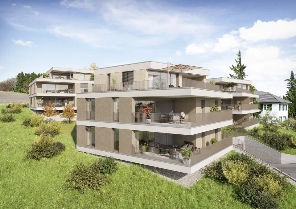 WOHNEN MIT WEITBLICK: Neubau 4.5-Zimmer-Wohnung in Wegenstetten