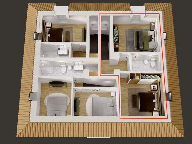 Exklusives Apartment in neuem Bau auf zwei Ebenen mit hochwertigen Ausführungen – Foto 8 von 10