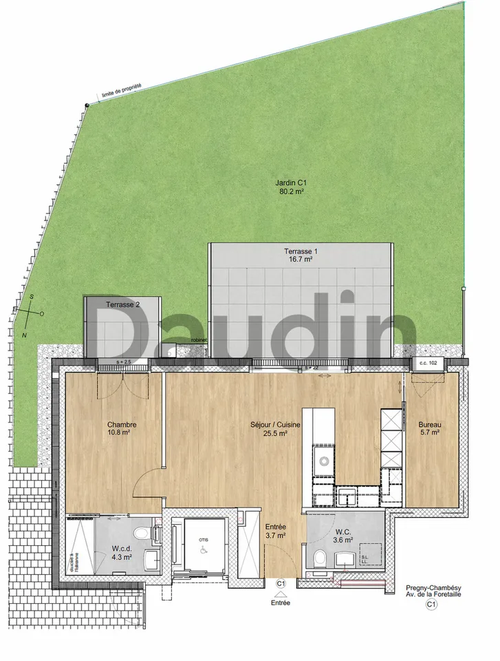 Appartamento nuovo di 3.5 locali THPE con giardino privato