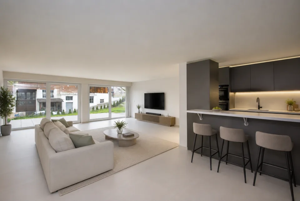 Superbe appartement de 5.5 pces au rez-de-chaussée avec terrasse