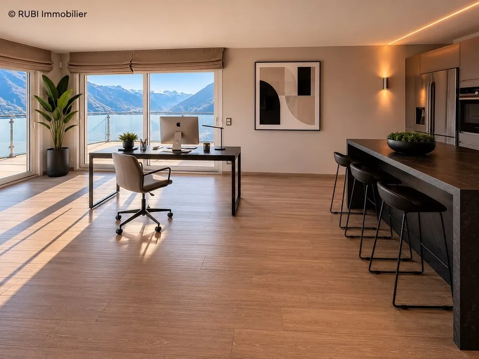 Splendid apartment with panoramic views of the mountains and the valley