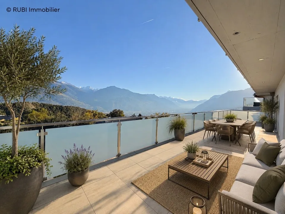 Splendid apartment with panoramic views of the mountains and the valley
