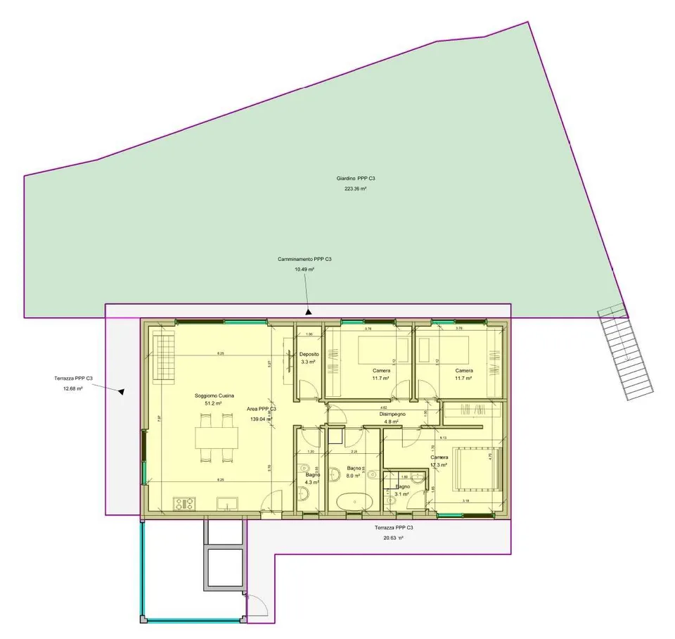 Nouvelle villa unifamiliale avec terrasse, jardin et garage