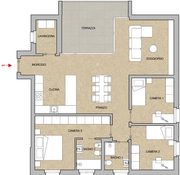Pregiato 4.5 locali in Nuova Residenza a Giubiasco – foto 6 di 6