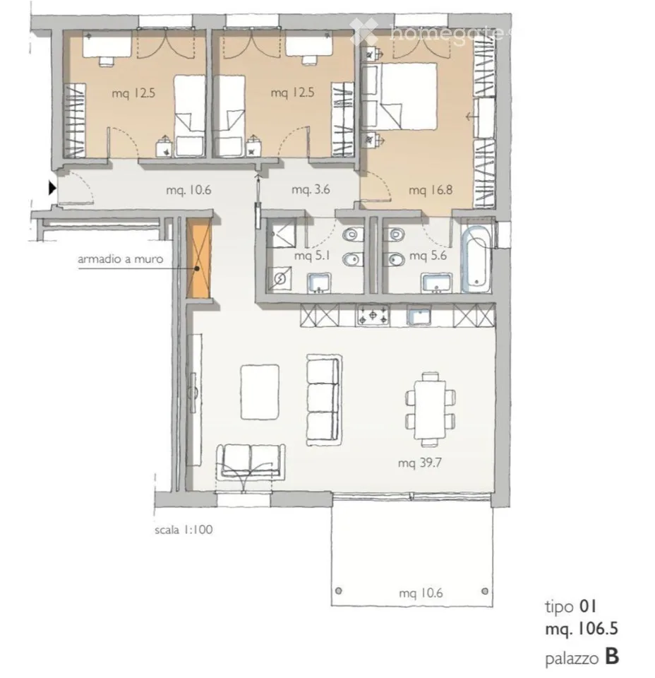 Location appartement 4,5 pièces - Riva San Vitale