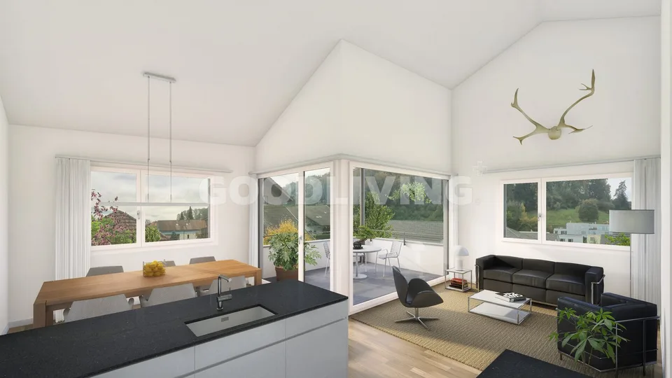 An attic apartment to fall in love with!