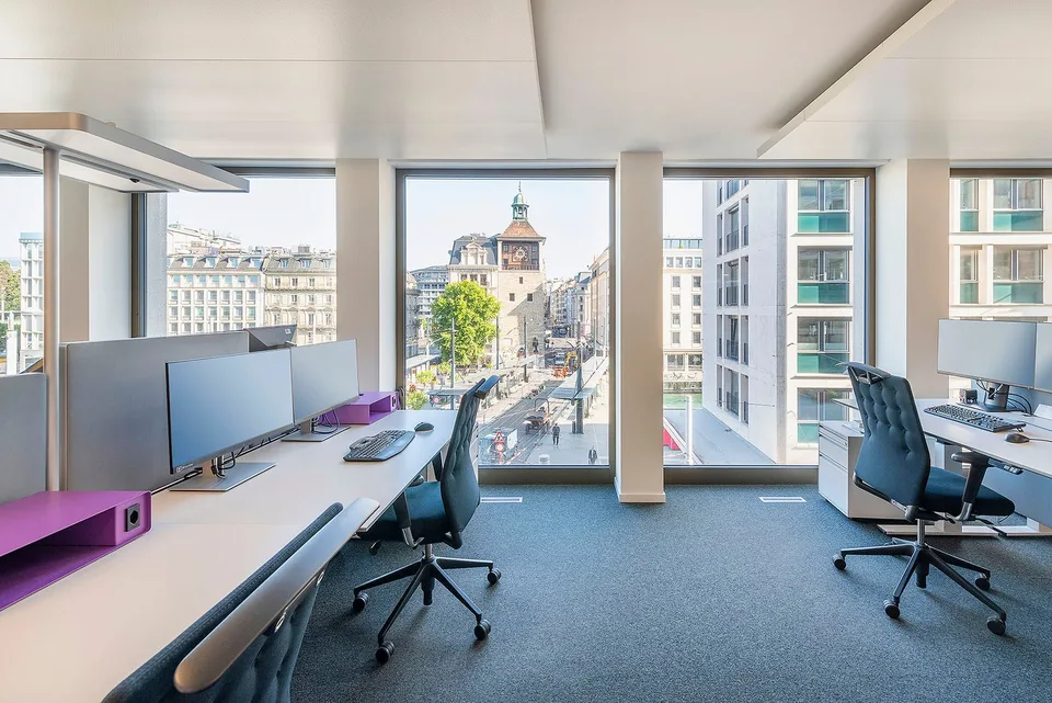 Büros in bester Lage zu vermieten, Genf Stadtzentrum auf dem Bel-Air-Platz, ausgestattet, bieten eine optimale Arbeitsumgebung