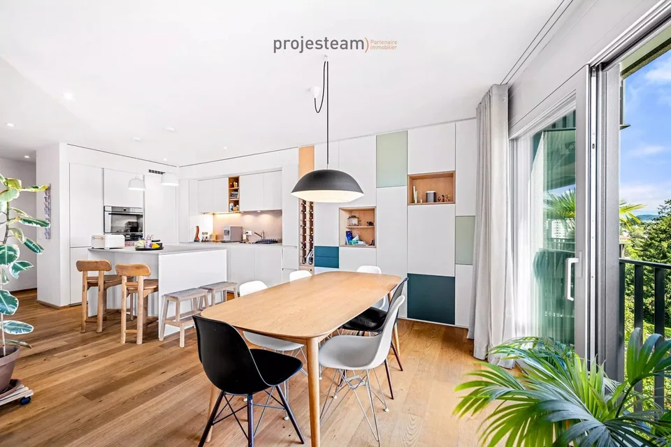 Losanna ? La Sallaz | Elegante 4.5 locali con vista lago, terrazza e prestazioni di qualità