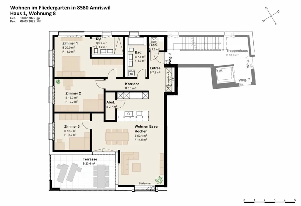Neubauprojekt «Fliedergarten» - modernes Wohnen mit Stil und Nachhaltigkeit - hochwertige Obergeschosswohnung