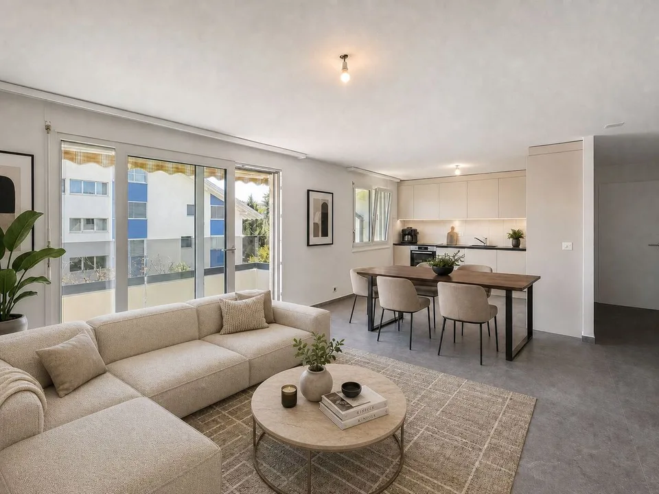 ENTRE MORAT ET FRIBOURG Appartement rénové de 3.5 pces avec balcon – Foto 7 von 12