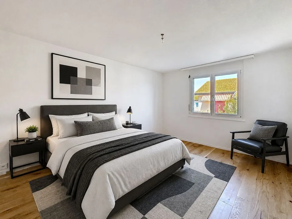 ENTRE MORAT ET FRIBOURG Appartement rénové de 3.5 pces avec balcon – Foto 11 von 12