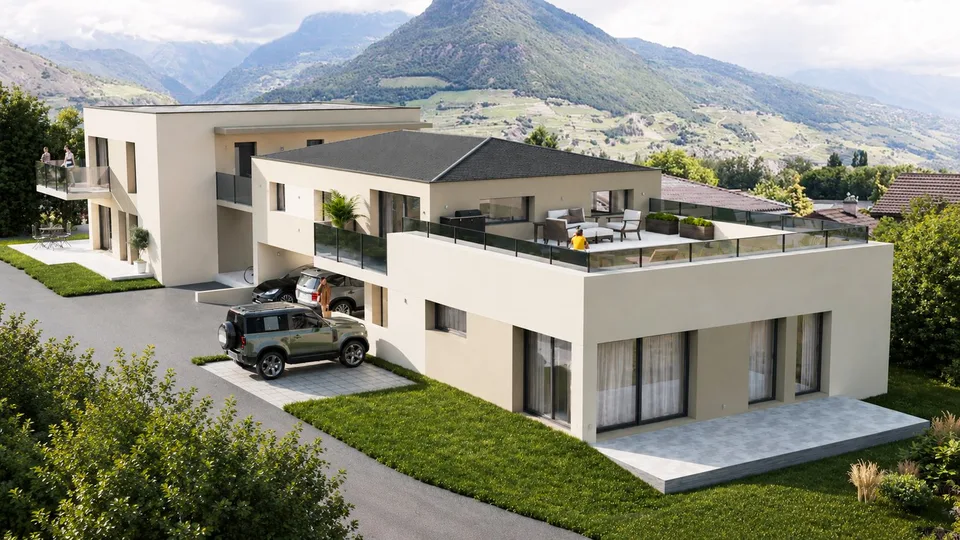 Magnifique duplex neuf de 4.5 pièces avec vue sur les montagnes à Bramois