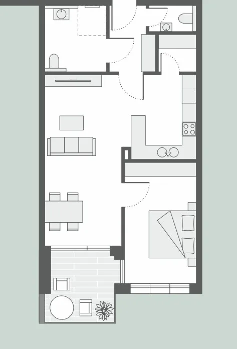 Bonndorf - Appartement 2 pièces au rez-de-chaussée