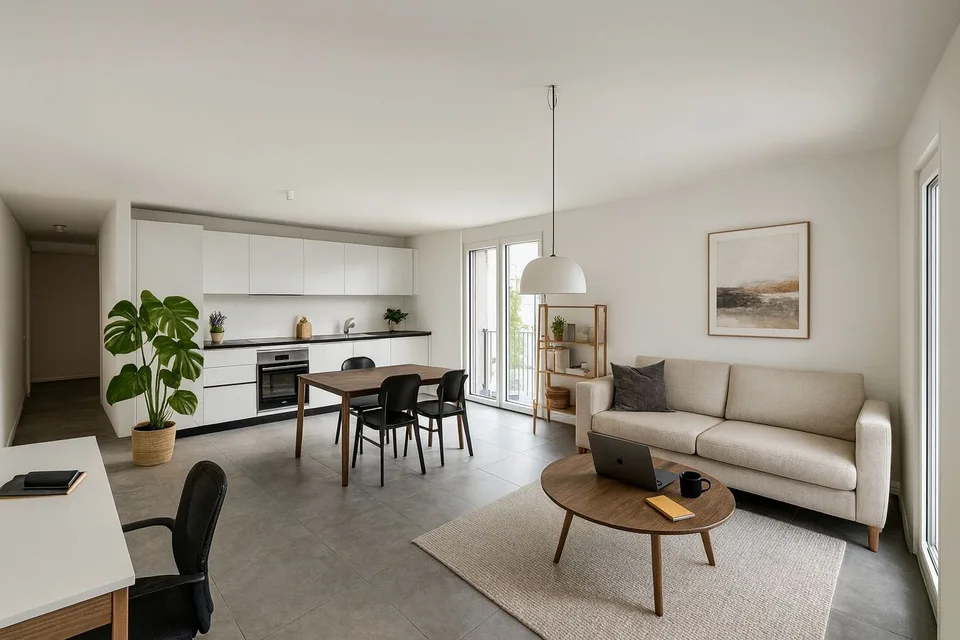 2,5-Zimmer-Wohnung mit Seeblick, Terrasse und Garten