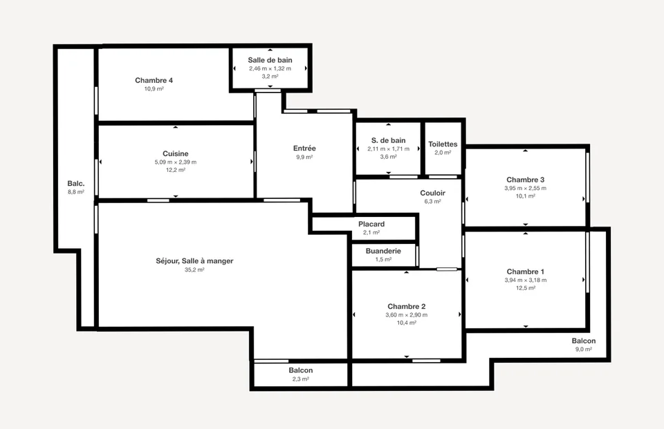 Meraviglioso appartamento di 4 camere con 3 balconi – Route de Frontenex 114, Ginevra! – foto 16 di 16