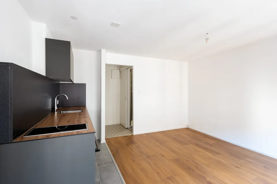 Einzelzimmerwohnung im Zentrum, 1,2 km von der Unine entfernt
