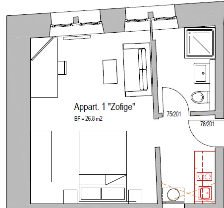 ab 1'215.00 CHF - Serviced, möblierte Apartments in Zofingen – Erstbezug per 01.10.2025 – Foto 6 von 25