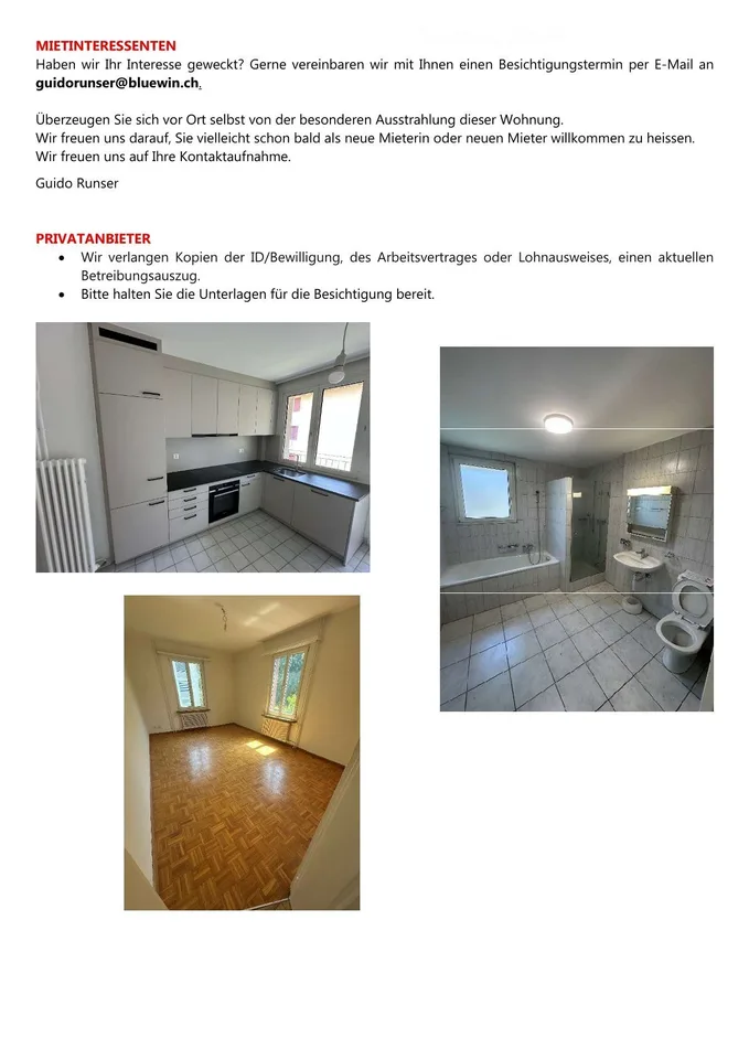 Charmante 3 1/5 Zimmer Wohnung in Allschwil