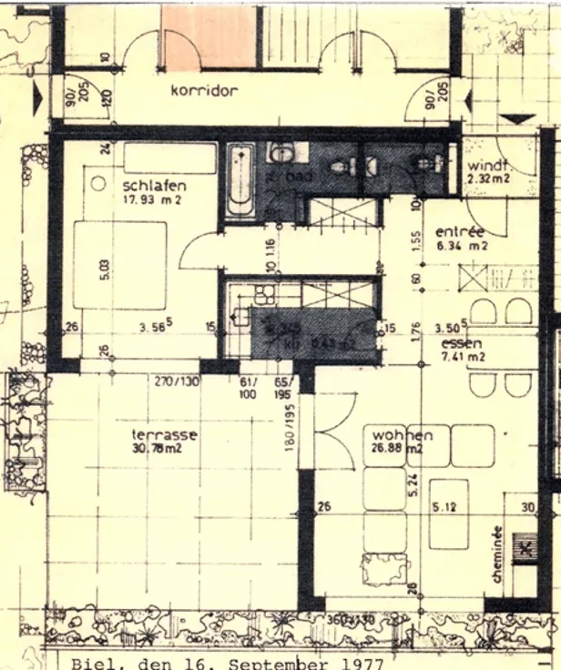 2 1/2 Z. - Terrassenwohnung in Leubringen