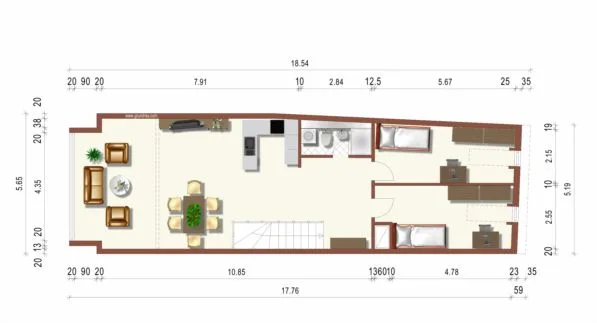 Dach-Maisonettewohnung – Foto 7 von 8