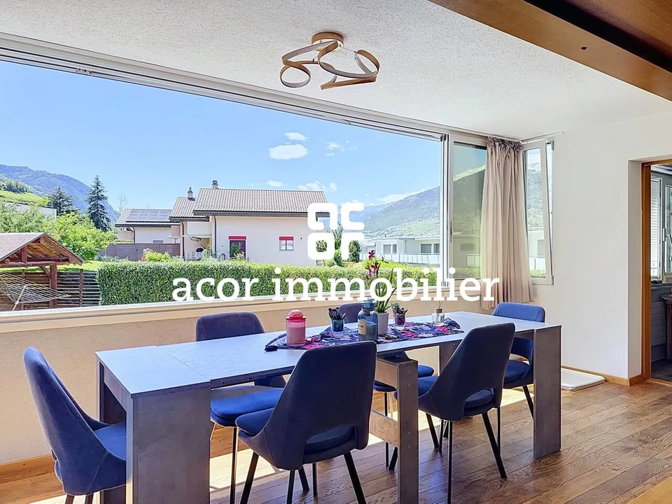 Réchy - 4½-Zimmer-Wohnung mit großer Garage-Box