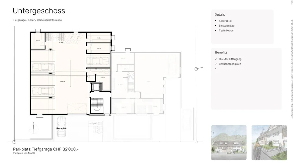 Moderne 4.5-Zimmer-Dachwohnung in Weerswilen - Neubau 2025/26 – Foto 6 von 8