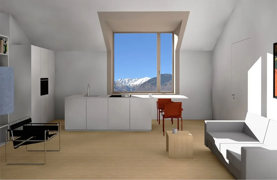 Residenz Pron, 4,5 Zimmer, Erdgeschoss, mit Garten, Süd, Giubiasco ppp 3