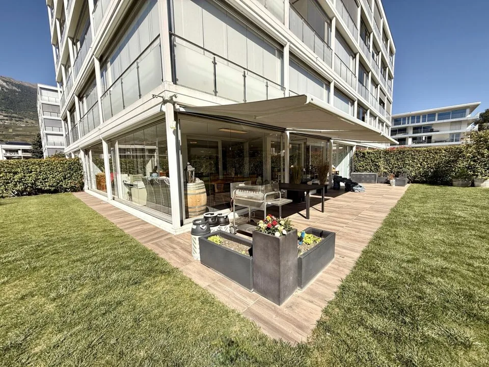 Appartement im Erdgeschoss im Zentrum von Conthey