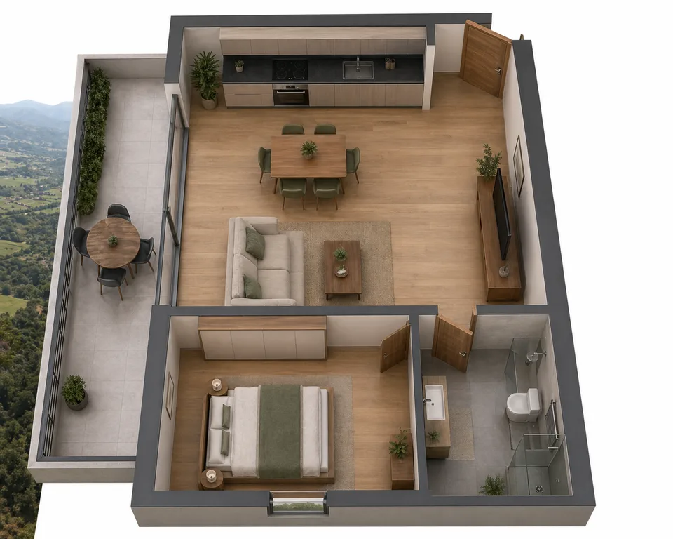 Nuovo - in costruzione appartamento di 2.5 locali con vista panoramica a Onsernone