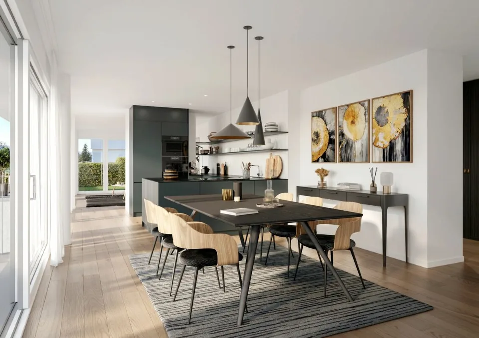 Exklusive 4.5 Zimmer Gartenwohnung mit Seesicht an bester Lage in Stäfa