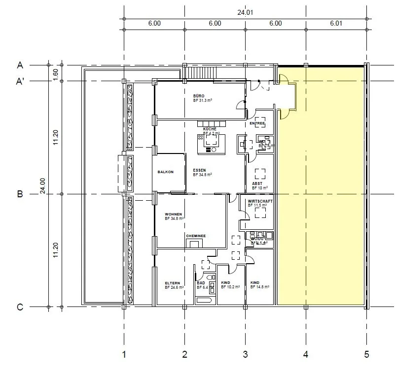 Spazio commerciale ufficio in posizione centrale (costruzione grezza)